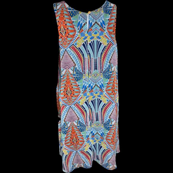 Madison Leigh Dress 18 Multicolor Sleeveless Beaded Neckline A-Line Polyester - Picture 8 of 13